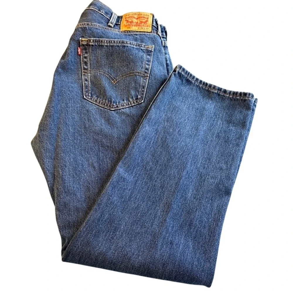 Levis 505 Regular Fit Straight Leg Men's Jeans Blue Medium Wash‎ 38x32 Rugged